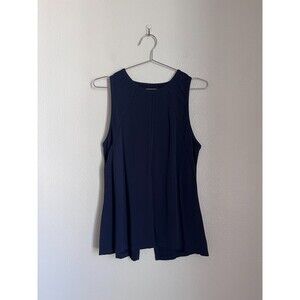 Athleta Foothill Crewneck Split Back Tank in Midnight (Navy) Size SMALL